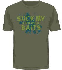 T-Shirt SUCK MY BAITS olive