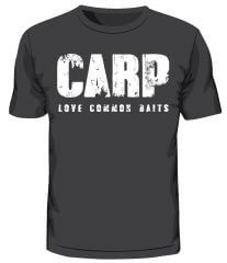 T-Shirt grau CARP LOVE COMMON BAITS
