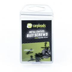 CARPLEADS Metal Swivel Bait Screws - 8mm 10 Stück mit Wirbel