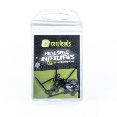 CARPLEADS Metal Swivel Bait Screws XL - 18mm 8 Stück mit Wirbel
