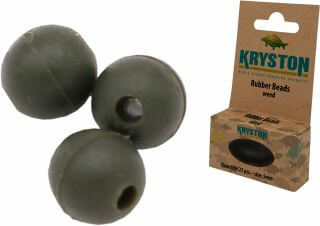 KRYSTON Rubber Beads / weed / black 25pc