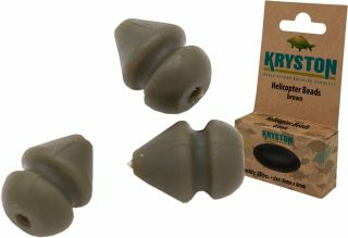 KRYSTON Helicopter Beads / weed / brown 20pc