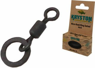KRYSTON Micro Hook Ring Swivel black 10pc Wirbel