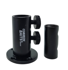 QUATRO BLACK ALU FLATDECK Stabilisator 12mm + 16mm STAGE STAND Steghalterung Bankstick Adapter