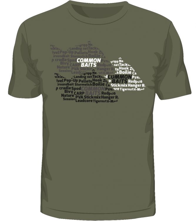Angelshirt T-Shirt 3 Fische oliv bunt Carp Karpfen S M L XL XXL Angeln