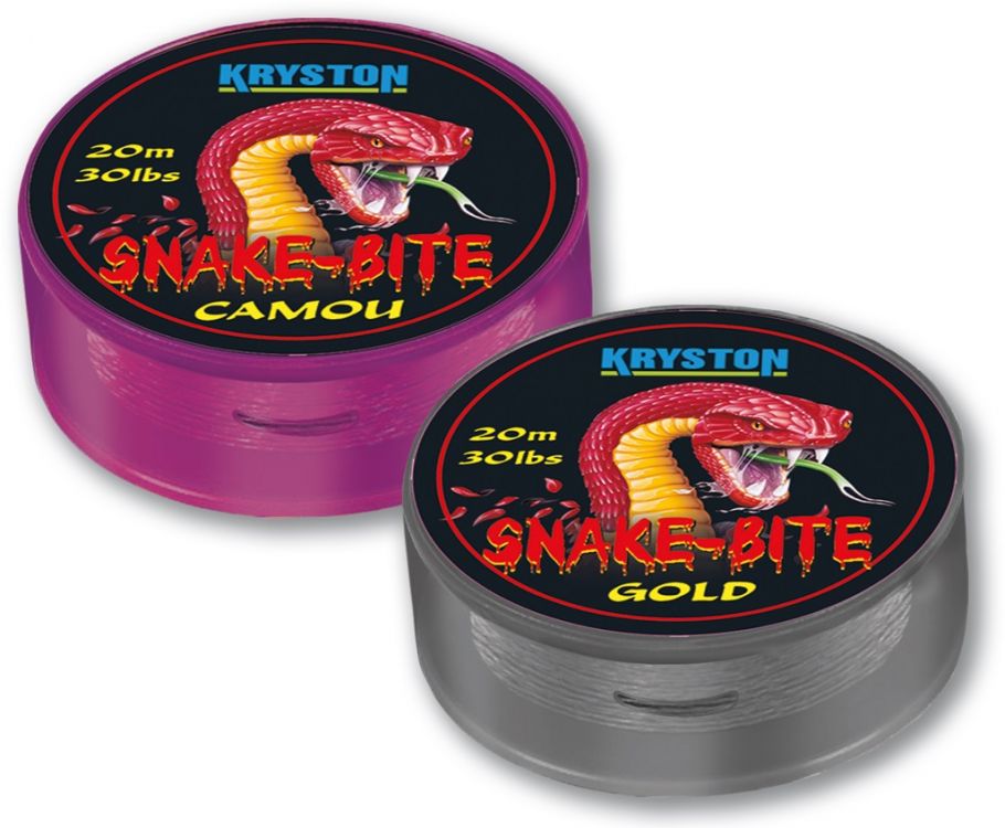KRYSTON Snakebite camou 20m 20lb/30lb coated hooklink Vorfachschnur