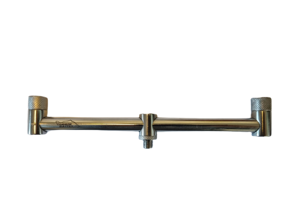 EDELSTAHL BUZZER BAR 2er Auflage 20cm Rutenauflage Rod Pod Multilock