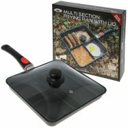 MULTI SECTION PAN / PFANNE mit DECKEL 467x255mm für Campingkocher & Co