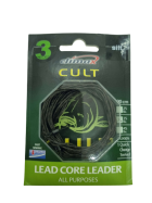 CLIMAX CULT CARP Lead Core leader All Purposes SILT 3 Stück 90cm 35lb