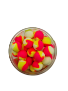 3-COLOUR FLUO POP UPs Weiß, Gelb, Pink 12mm 50g, Multi Colored