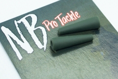 NB PRO TACKLE Safety Tail Rubbers - Camo Green 10 St.