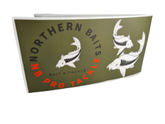 GREEN NB PRO TACKLE NORTHERN BAITS AUFKLEBER sticker - large 100x200mm
